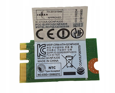 NOWA KARTA WIFI ATHEROS QCNFA335 NGFF M.2 BT 4.0